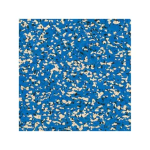 Blue with Orange Colored Rubber Flooring