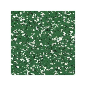 Green with White Colored Rubber Flooring